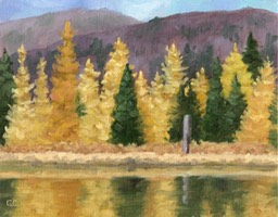 Tamarack Shoreline Oil on Canvas