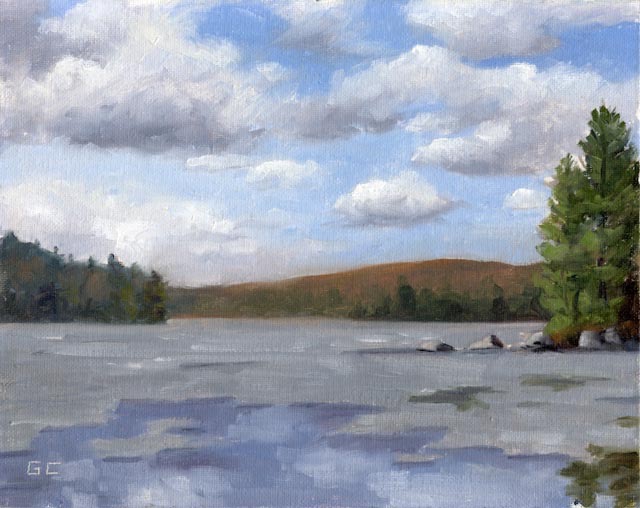 Canoe Lake Early Spring 1st Painting on Canvas Board