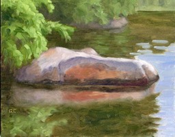Crocodile Rock Oil on Panel