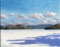 Frozen Lake Oil on Canvas